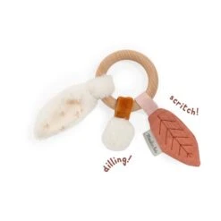 Moulin Roty Anneau-hochet En Bois Lapin Après La Pluie