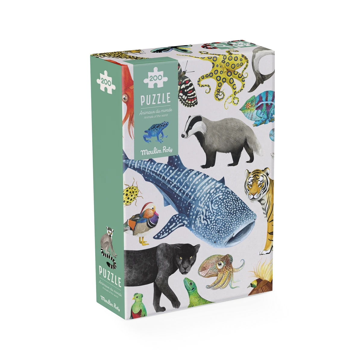Moulin Roty Puzzle Les Animaux Du Monde 200 Pcs