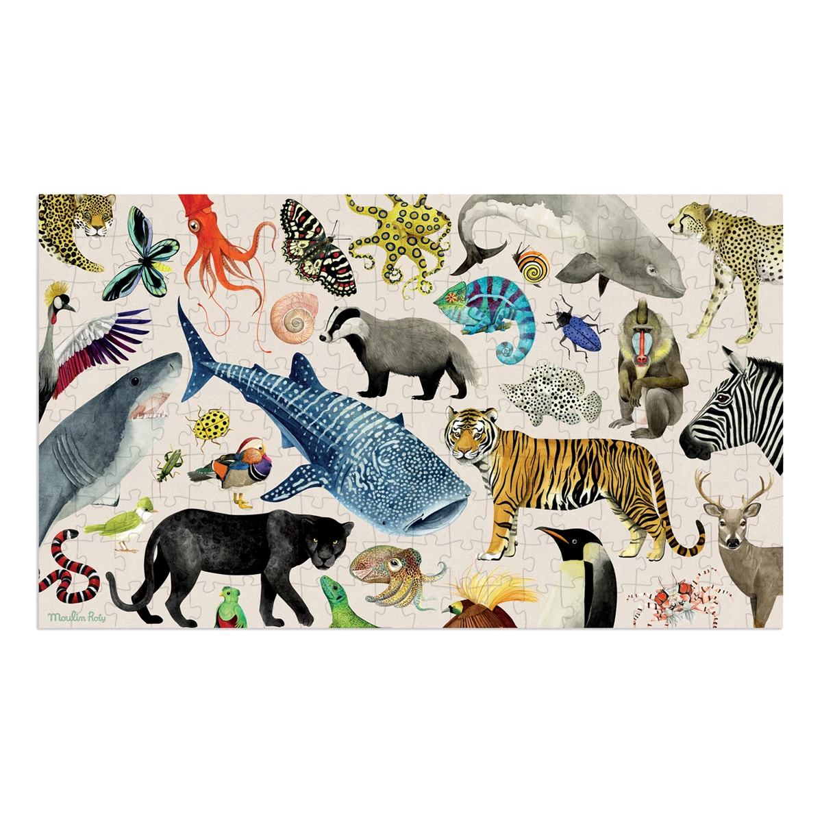 Moulin Roty Puzzle Les Animaux Du Monde 200 Pcs – Image 2