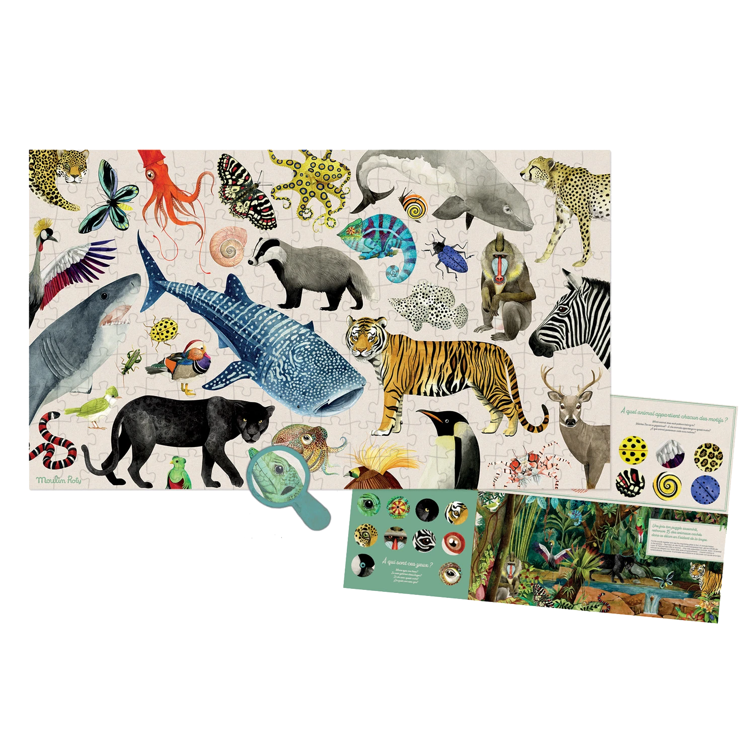 Moulin Roty Puzzle Les Animaux Du Monde 200 Pcs – Image 3
