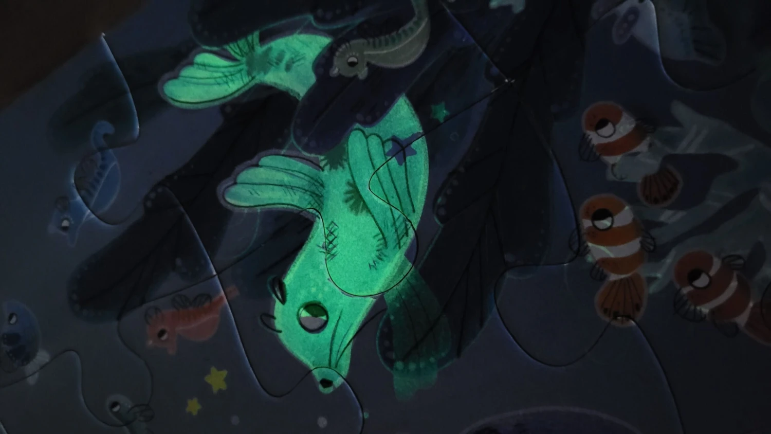 Moulin Roty Puzzle Phosphorescent Sous La Mer 24 Pièces – Image 5