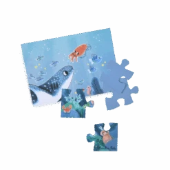 Moulin Roty Puzzle Phosphorescent Sous La Mer 24 Pièces -Moulin Roty Puzzle phosphorescent Sous la mer 24 pcs Les aventures de Paulie Moulin Roty 1