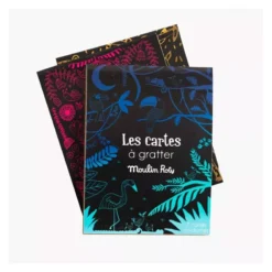 Moulin Roty Cartes à Gratter Nocturnes (bleu)