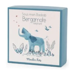 Doudou Attache-tétine Eléphant - Sous Mon Baobab - Moulin Roty -Moulin Roty moulin roty doudou attache tetine elephant sous mon baobab 2