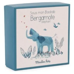 Doudou Attache-tétine Eléphant - Sous Mon Baobab - Moulin Roty -Moulin Roty moulin roty doudou attache tetine elephant sous mon baobab 3