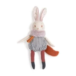 Peluche Grand Lapin Plume Après La Pluie - Moulin Roty -Moulin Roty moulin roty grand lapin plume apres la pluie 2