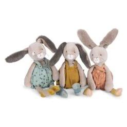 Peluche Lapin Argile Trois Petits Lapins - Moulin Roty -Moulin Roty moulin roty lapin argile trois petits lapins 4