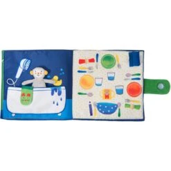 Livre Tissu Ma Journée - Les Popipop - Moulin Roty -Moulin Roty moulin roty livre tissu ma journee les popipop 6