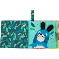 Livre D'activités En Tissu Mes Animaux Rigolos "Dans La Jungle" - Moulin Roty -Moulin Roty moulin roty livre tissus d activites dans la jungle 2