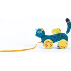 Jouet à Tirer En Bois Panthère "Dans La Jungle" - Moulin Roty -Moulin Roty moulin roty panthere a tirer dans la jungle 2