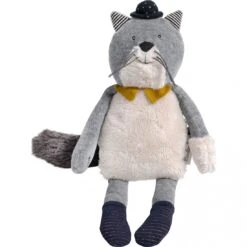 Peluche Chat Gris Clair Fernand "Les Moustaches" - Moulin Roty -Moulin Roty moulin roty poupee chat gris clair fernand les moustaches 3