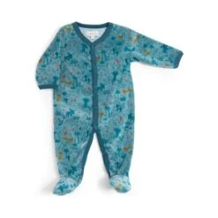 Pyjama 1 Mois Velours Bleu Nuit Sous Mon Baobab - Moulin Roty -Moulin Roty moulin roty pyjama 1 mois velours bleu nuit sous mon baobab 3
