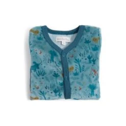 Pyjama 3 Mois Velours Bleu Nuit Sous Mon Baobab - Moulin Roty