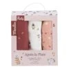 Coffret De 3 Langes En Coton Bio "Après La Pluie" - Moulin Roty -Moulin Roty moulin roty set de 3 langes imprimes apres la pluie