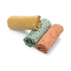 Set De 3 Langes Trois Petits Lapins - Moulin Roty -Moulin Roty moulin roty set de 3 langes imprimes trois petits lapins 3