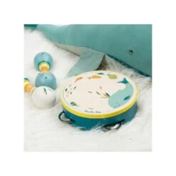 Tambourin Jouet En Bois - Le Voyage D'Olga - Moulin Roty -Moulin Roty moulin roty tambourin creme le voyage d olga 2