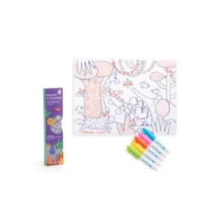 Moulin Roty Set En Silicone à Colorier + 5 Feutres - Les Toupitis